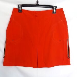 Tail Bright Red Cargo Skort with Side Zips